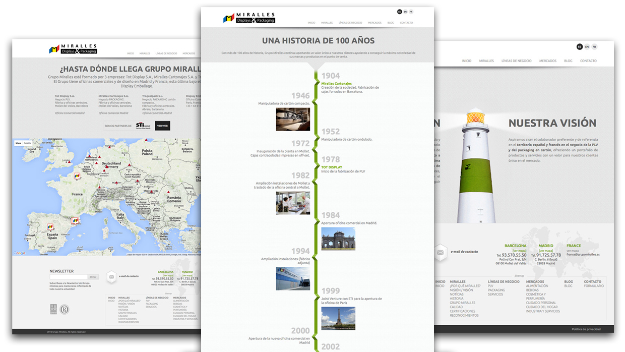 Paginas interiores web Miralles